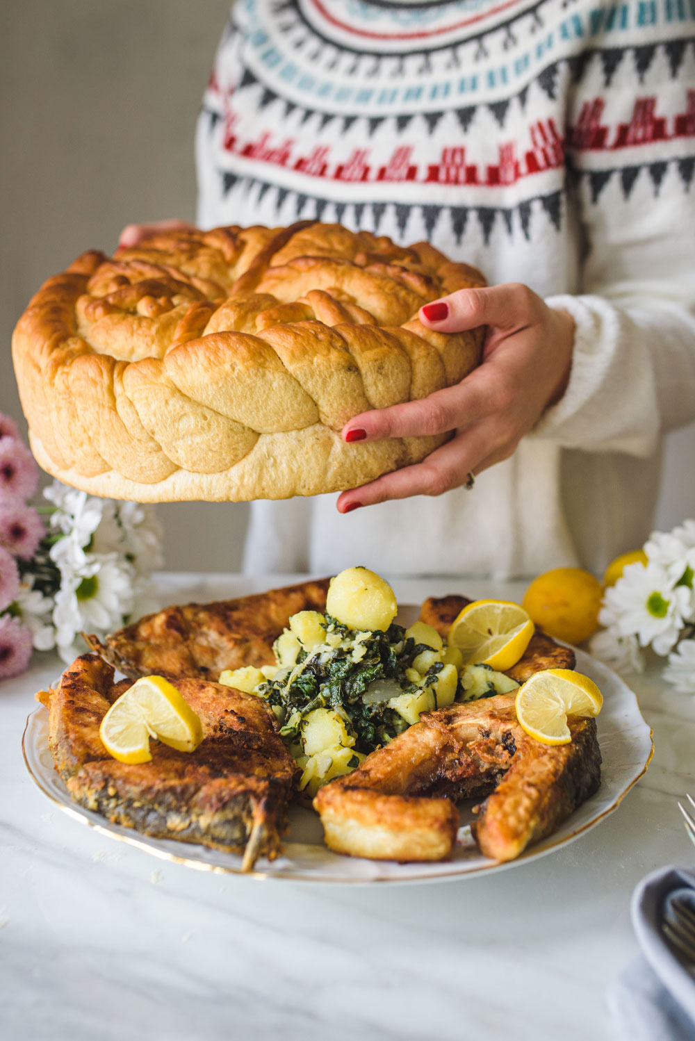 Przeni Kotleti Sarana I Krompir Salata Sa Blitvom Ninipanini